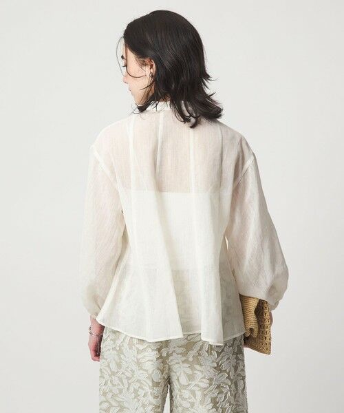green label relaxing / グリーンレーベル リラクシング シャツ・ブラウス | ラミーライク マチ フレア ブラウス | 詳細3