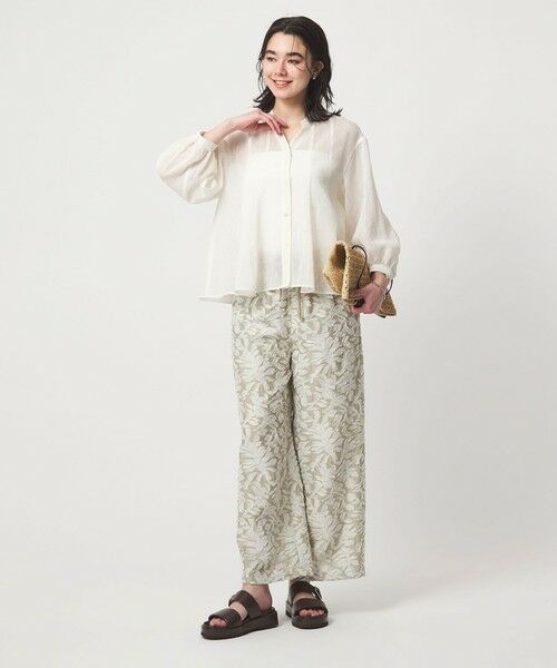 green label relaxing / グリーンレーベル リラクシング シャツ・ブラウス | ラミーライク マチ フレア ブラウス | 詳細4