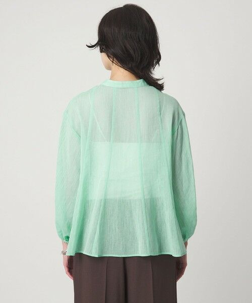 green label relaxing / グリーンレーベル リラクシング シャツ・ブラウス | ラミーライク マチ フレア ブラウス | 詳細26