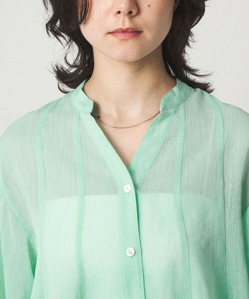green label relaxing / グリーンレーベル リラクシング シャツ・ブラウス | ラミーライク マチ フレア ブラウス | 詳細27