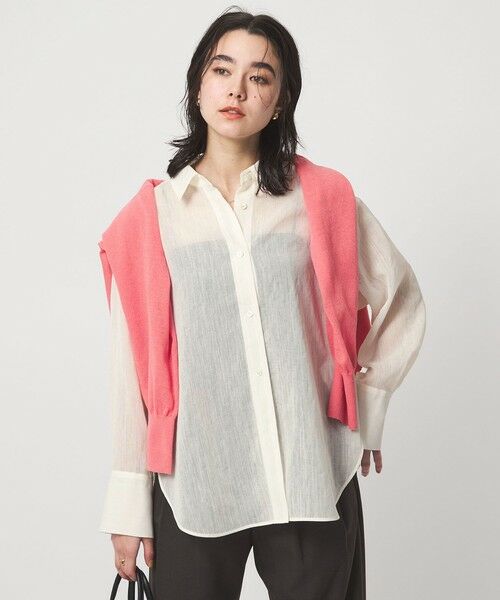 green label relaxing / グリーンレーベル リラクシング シャツ・ブラウス | ［size SHORTあり］ラミーライク シャツ 通気性 | 詳細1