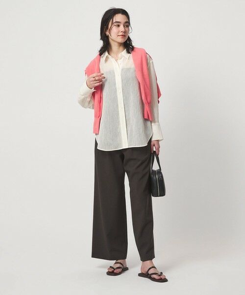 green label relaxing / グリーンレーベル リラクシング シャツ・ブラウス | ［size SHORTあり］ラミーライク シャツ 通気性 | 詳細3