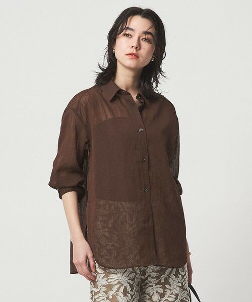 green label relaxing / グリーンレーベル リラクシング シャツ・ブラウス | ［size SHORTあり］ラミーライク ロングスリーブシャツ 通気性 | 詳細16