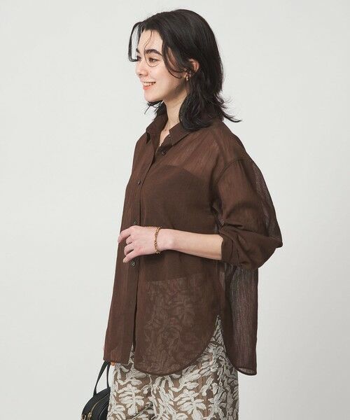 green label relaxing / グリーンレーベル リラクシング シャツ・ブラウス | ［size SHORTあり］ラミーライク シャツ 通気性 | 詳細18