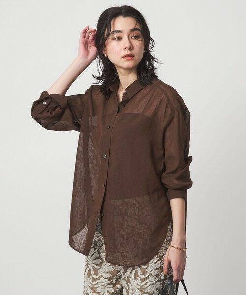 green label relaxing / グリーンレーベル リラクシング シャツ・ブラウス | ［size SHORTあり］ラミーライク シャツ 通気性 | 詳細17