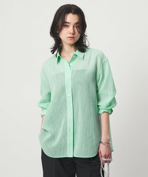 green label relaxing / グリーンレーベル リラクシング シャツ・ブラウス | ［size SHORTあり］ラミーライク シャツ 通気性 | 詳細21