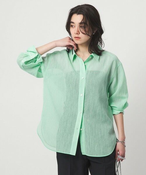 green label relaxing / グリーンレーベル リラクシング シャツ・ブラウス | ［size SHORTあり］ラミーライク シャツ 通気性 | 詳細22