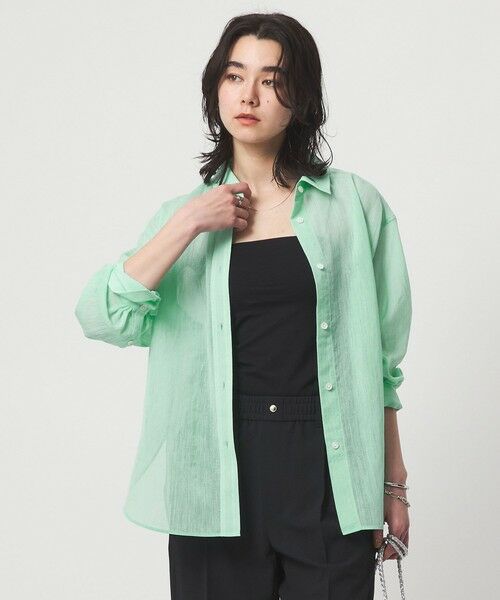 green label relaxing / グリーンレーベル リラクシング シャツ・ブラウス | ［size SHORTあり］ラミーライク シャツ 通気性 | 詳細23