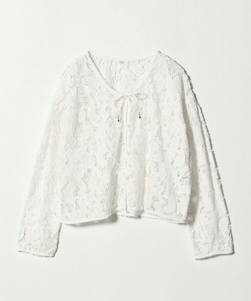 green label relaxing / グリーンレーベル リラクシング シャツ・ブラウス | カットワークレース ブラウス（OFF WHITE）