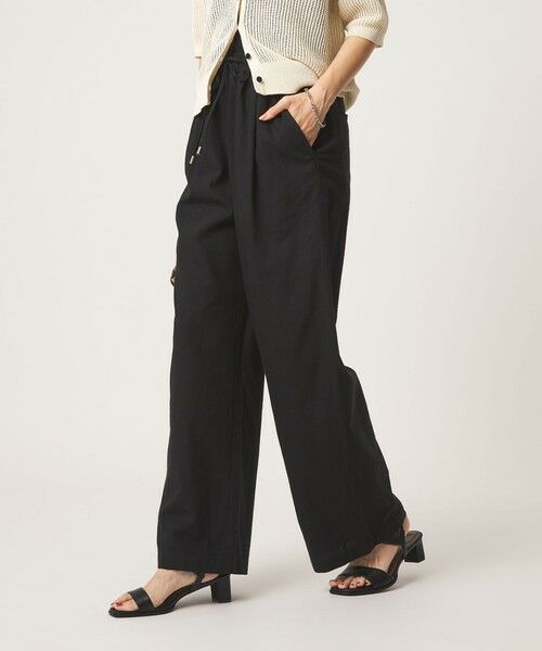 green label relaxing / グリーンレーベル リラクシング その他パンツ | ［size SHORT/TALLあり］BREEZE LINEN ブリーズリネン ワイド パンツ | 詳細1