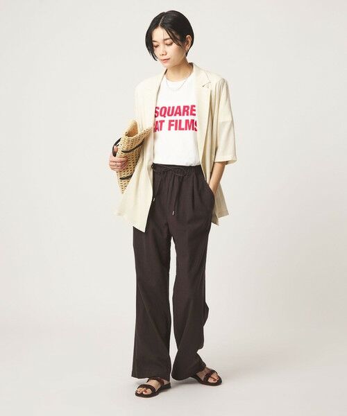 green label relaxing / グリーンレーベル リラクシング その他パンツ | ［size SHORT/TALLあり］BREEZE LINEN ブリーズリネン ワイド パンツ | 詳細9