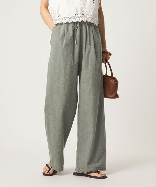 green label relaxing / グリーンレーベル リラクシング その他パンツ | ［size SHORT/TALLあり］BREEZE LINEN ブリーズリネン ワイド パンツ | 詳細19
