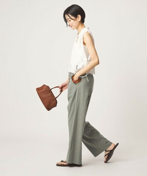 green label relaxing / グリーンレーベル リラクシング その他パンツ | ［size SHORT/TALLあり］BREEZE LINEN ブリーズリネン ワイド パンツ | 詳細21