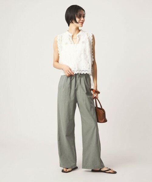 green label relaxing / グリーンレーベル リラクシング その他パンツ | ［size SHORT/TALLあり］BREEZE LINEN ブリーズリネン ワイド パンツ | 詳細23