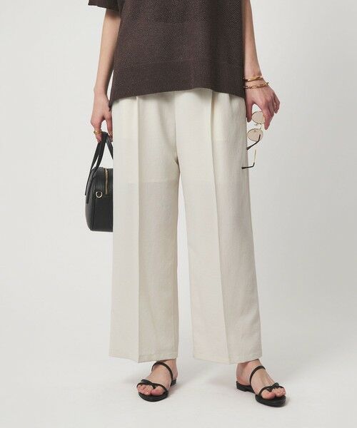 green label relaxing / グリーンレーベル リラクシング その他パンツ | 【結論シリーズ】ドライクロス ニーハイワイド オフホワイト［size SHORT/TALLあり］ | 詳細2