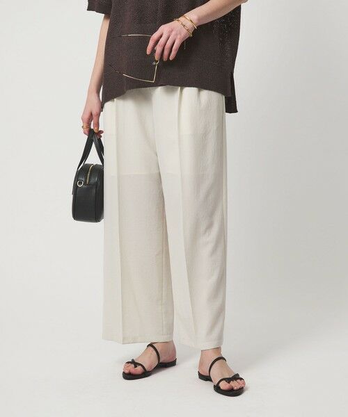 green label relaxing / グリーンレーベル リラクシング その他パンツ | 【結論シリーズ】ドライクロス ニーハイワイド オフホワイト［size SHORT/TALLあり］ | 詳細3