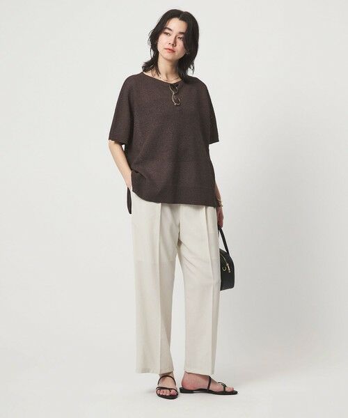 green label relaxing / グリーンレーベル リラクシング その他パンツ | 【結論シリーズ】ドライクロス ニーハイワイド オフホワイト［size SHORT/TALLあり］ | 詳細4