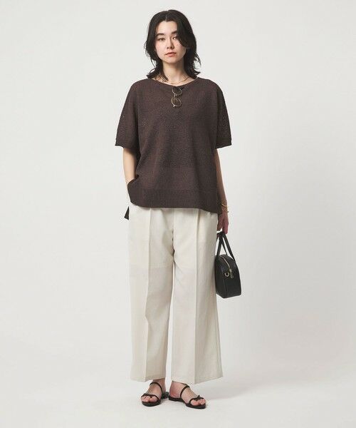 green label relaxing / グリーンレーベル リラクシング その他パンツ | 【結論シリーズ】ドライクロス ニーハイワイド オフホワイト［size SHORT/TALLあり］ | 詳細5