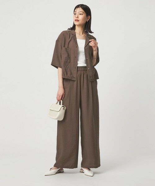 green label relaxing / グリーンレーベル リラクシング その他パンツ | ［size SHORTあり］【WEB限定】＜at ease＞ドロスト ワイド パンツ | 詳細10