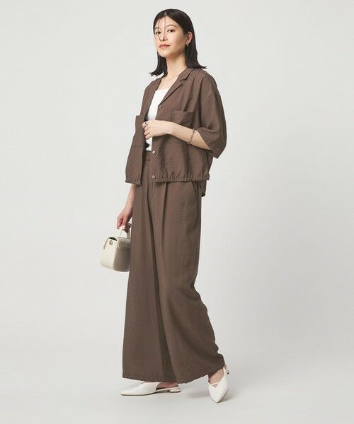 green label relaxing / グリーンレーベル リラクシング その他パンツ | ［size SHORTあり］【WEB限定】＜at ease＞ドロスト ワイド パンツ | 詳細11