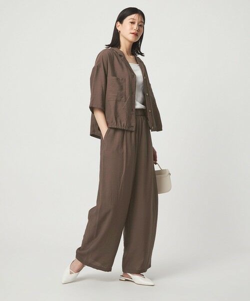 green label relaxing / グリーンレーベル リラクシング その他パンツ | ［size SHORTあり］【WEB限定】＜at ease＞ドロスト ワイド パンツ | 詳細13