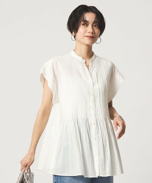 green label relaxing / グリーンレーベル リラクシング シャツ・ブラウス | ピンタック シャツ（WHITE）
