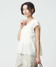 green label relaxing / グリーンレーベル リラクシング シャツ・ブラウス | ボリューム 2WAY リボン ノースリーブ ブラウス