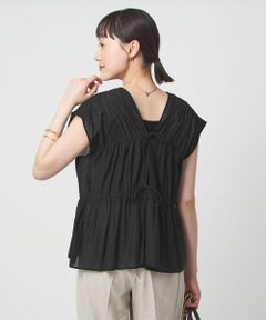 green label relaxing / グリーンレーベル リラクシング シャツ・ブラウス | ボリューム 2WAY リボン ノースリーブ ブラウス