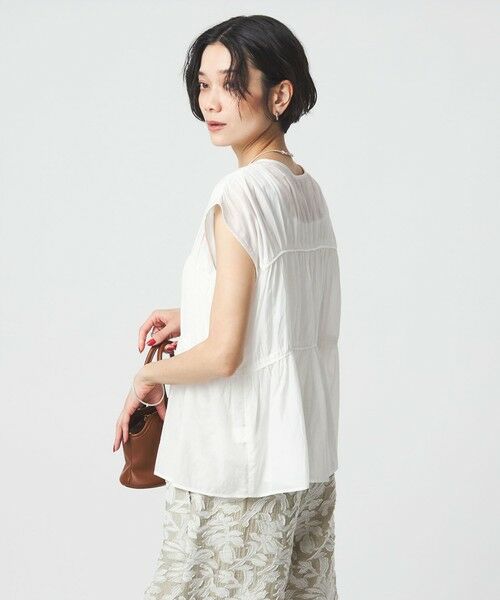 green label relaxing / グリーンレーベル リラクシング シャツ・ブラウス | ボリューム 2WAY リボン ノースリーブ ブラウス | 詳細2