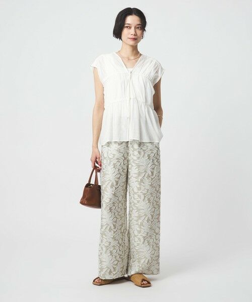 green label relaxing / グリーンレーベル リラクシング シャツ・ブラウス | ボリューム 2WAY リボン ノースリーブ ブラウス | 詳細3