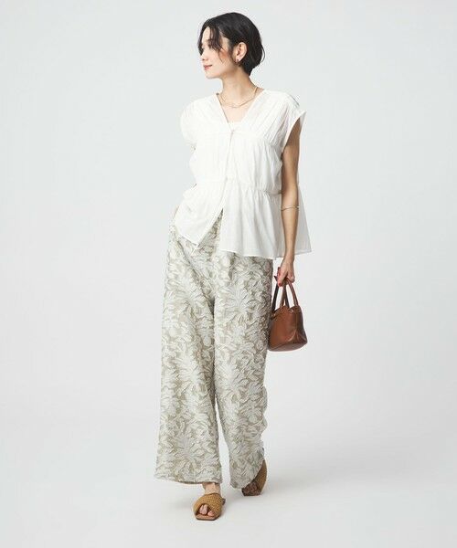 green label relaxing / グリーンレーベル リラクシング シャツ・ブラウス | ボリューム 2WAY リボン ノースリーブ ブラウス | 詳細4