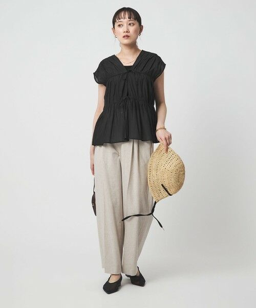 green label relaxing / グリーンレーベル リラクシング シャツ・ブラウス | ボリューム 2WAY リボン ノースリーブ ブラウス | 詳細10