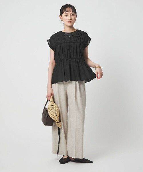 green label relaxing / グリーンレーベル リラクシング シャツ・ブラウス | ボリューム 2WAY リボン ノースリーブ ブラウス | 詳細12