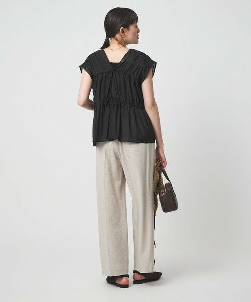 green label relaxing / グリーンレーベル リラクシング シャツ・ブラウス | ボリューム 2WAY リボン ノースリーブ ブラウス | 詳細14