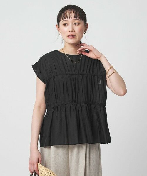 green label relaxing / グリーンレーベル リラクシング シャツ・ブラウス | ボリューム 2WAY リボン ノースリーブ ブラウス | 詳細8