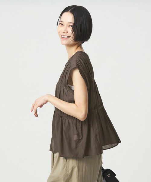 green label relaxing / グリーンレーベル リラクシング シャツ・ブラウス | ボリューム 2WAY リボン ノースリーブ ブラウス | 詳細16