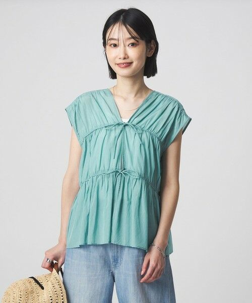 green label relaxing / グリーンレーベル リラクシング シャツ・ブラウス | ボリューム 2WAY リボン ノースリーブ ブラウス | 詳細19