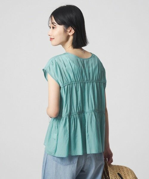 green label relaxing / グリーンレーベル リラクシング シャツ・ブラウス | ボリューム 2WAY リボン ノースリーブ ブラウス | 詳細20