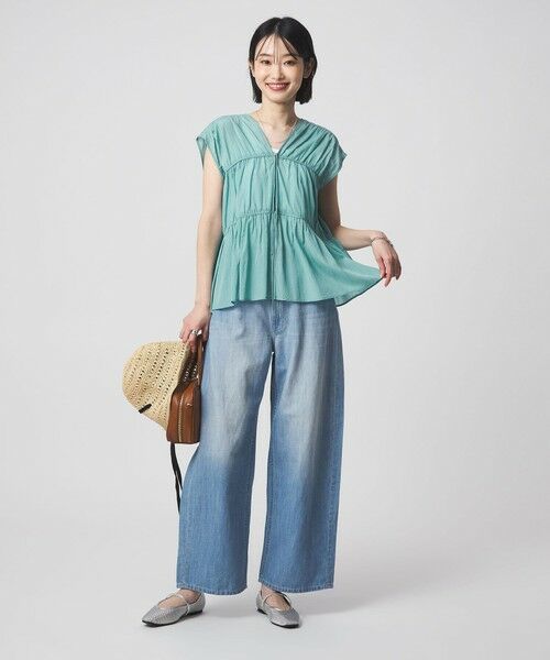 green label relaxing / グリーンレーベル リラクシング シャツ・ブラウス | ボリューム 2WAY リボン ノースリーブ ブラウス | 詳細23