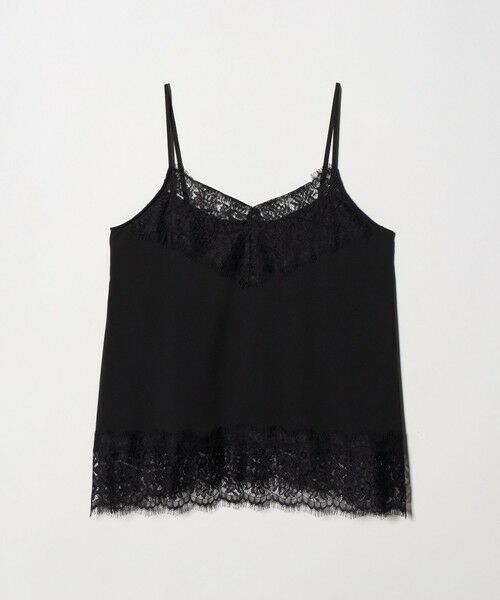 green label relaxing / グリーンレーベル リラクシング キャミソール・チューブトップ | レース Vネック キャミソール（BLACK）