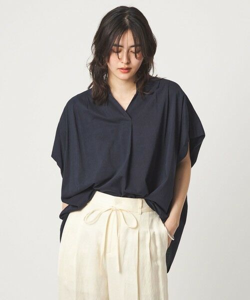green label relaxing / グリーンレーベル リラクシング シャツ・ブラウス | ［size SHORTあり］ショルダー タック スキッパー ブラウス | 詳細11