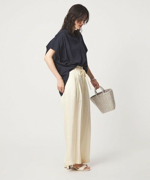 green label relaxing / グリーンレーベル リラクシング シャツ・ブラウス | ［size SHORTあり］ショルダー タック スキッパー ブラウス | 詳細15