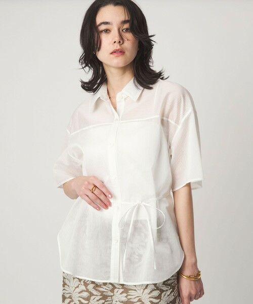green label relaxing / グリーンレーベル リラクシング シャツ・ブラウス | 【結論シリーズ】リボンハイウエストシャツ［size SHORTあり］ | 詳細5