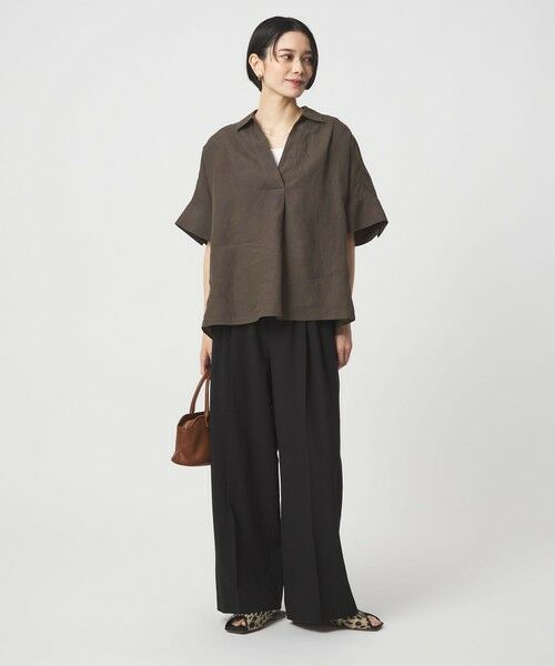 green label relaxing / グリーンレーベル リラクシング シャツ・ブラウス | リネン スキッパー ショートスリーブ シャツ | 詳細4