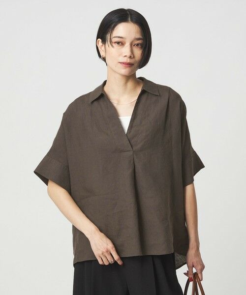 green label relaxing / グリーンレーベル リラクシング シャツ・ブラウス | リネン スキッパー ショートスリーブ シャツ | 詳細2