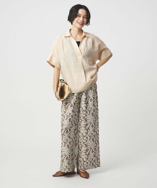 green label relaxing / グリーンレーベル リラクシング シャツ・ブラウス | リネン スキッパー ショートスリーブ シャツ | 詳細10