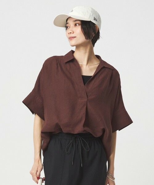 green label relaxing / グリーンレーベル リラクシング シャツ・ブラウス | リネン スキッパー ショートスリーブ シャツ | 詳細13