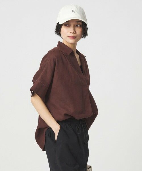 green label relaxing / グリーンレーベル リラクシング シャツ・ブラウス | リネン スキッパー ショートスリーブ シャツ | 詳細14