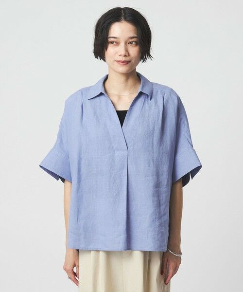 green label relaxing / グリーンレーベル リラクシング シャツ・ブラウス | リネン スキッパー ショートスリーブ シャツ | 詳細24