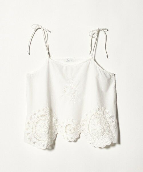 green label relaxing / グリーンレーベル リラクシング キャミソール・チューブトップ | 【別注】＜Fanaka＞レース キャミソール（OFF WHITE）